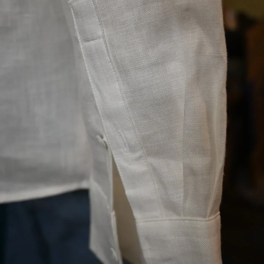 Talbots Linen Long Sleeve Blouse - Picture 5 of 8